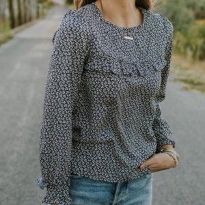 Roolee Floral Ruffle Blouse